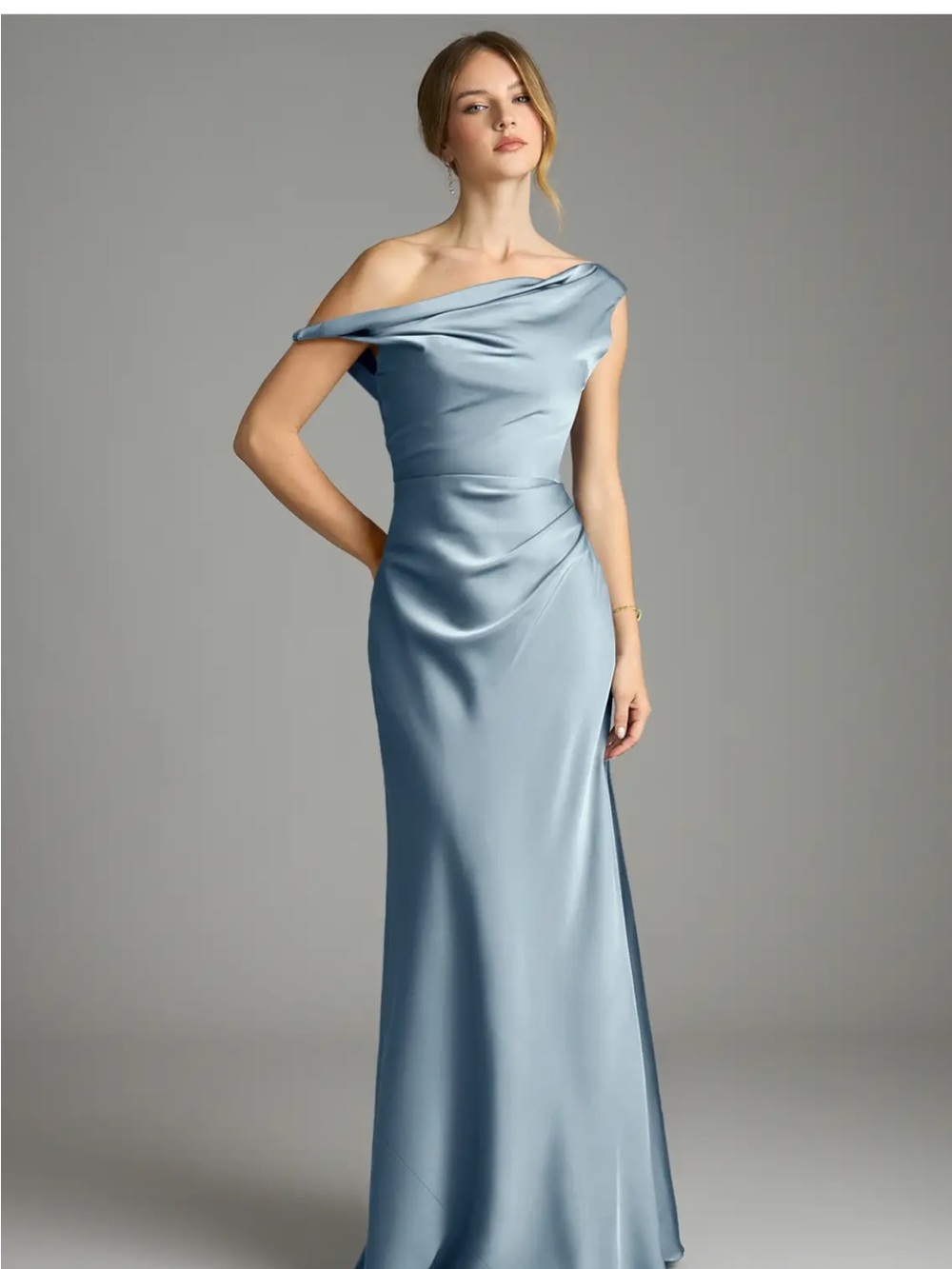 Azazie Dusty Blue Emerson Gown Size A2